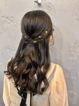 エフェ(effet) 金箔☆ハーフアップ