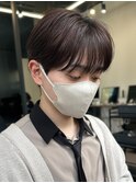 黒髪マッシュナチュラルマッシュメンズヘア韓国ツーブロック