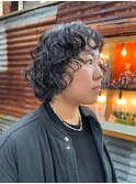 ショートウルフウェーブパーマショートパーマウルフパーマ