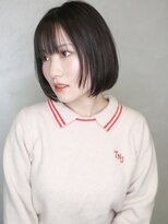 バース(BIRTH)&nbsp;天神【BIRTH】暗髪切りっぱなしミニボブ似合わせカット　6