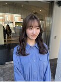 アッシュブラウン×セミロングスタイル◎