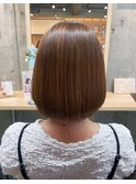 30代40代50代髪質改善ショコラブラウン×上品オータムボブ