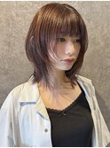 くびれヘア/切りっぱなし/ボブ/レイヤーボブ/顔周りレイヤー