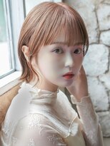 カライング(ing) 大人可愛い20代30代40代黒髪前下がりひし形小顔ボブ丸みショート