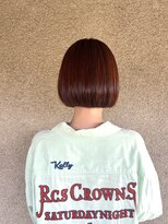 穀雨(Kokuu)&nbsp;ミニボブ/切りっぱなしボブ/アプリコットオレンジ/夏カラー