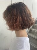 ボブにふんわり外国人パーマ/20代/30代/40代/クリームパーマ