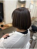 秋色◎ナチュラルボブ×オリーブカラーで小顔イメチェン