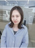 外はねミディアム×オリーブベージュ☆