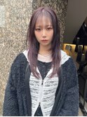 ブリーチなしダブルカラーラベンダーレイヤーアディクシーカラー