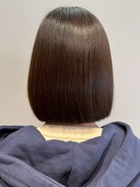 オレンジペコ(orange peco)&nbsp;髪質改善トリートメント ブラウンカラー 丸みボブ 艶髪 30代