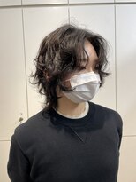 ロンドリメゾン 原宿(Lond re Maison.) ミディアムレイヤー/ダークアッシュブラウン/韓国巻き/前髪0508