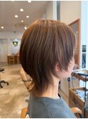 ショートウルフ×ベージュ