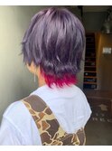 パープル×ビビッドピンク