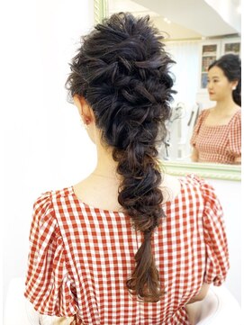 ヘアアンドメイクジップ恵比寿 (Hair＆Make ZIP) ウェーブ編みおろし　ヘアセット