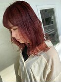 【NAiVE hair】レッドピンクカラー