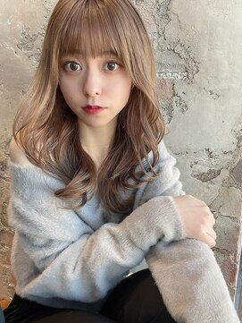 アフロート ルヴア(AFLOAT RUVUA) 20代30代大人かわいいセミロングヘア★ベージュ