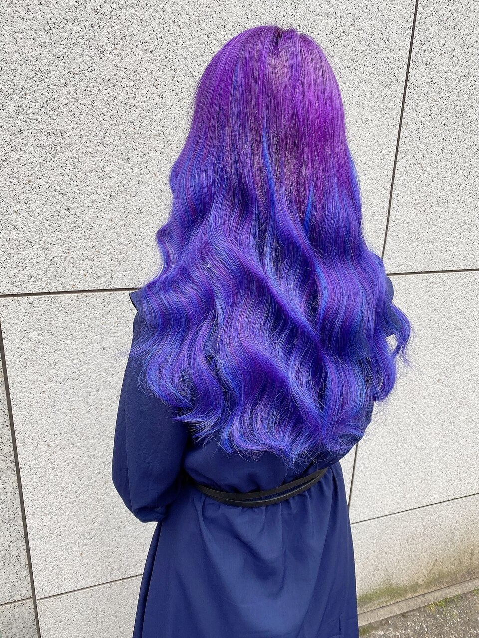 ダークブルーパープル#シールエクステ#ツートンカラー#美髪#京都
