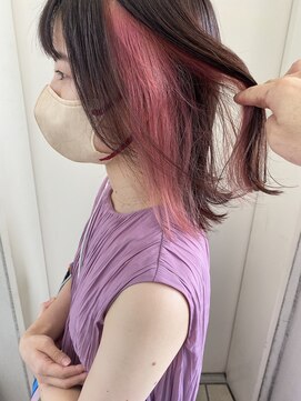 ヘアーデザイン シュシュ(hair design Chou Chou by Yone) インナーピンクベージュ♪