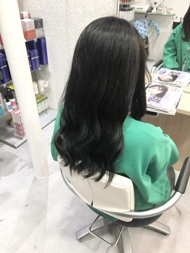 プレデフリュー 北白川本店(PUREE de FLEURS) 韓国風ブルーブラックカラー