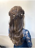 表参道 結婚式 お呼ばれヘア ハーフアップ