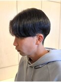 刈り上げセンターパートニュアンスパーマ