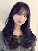 韓国風/レイヤー/小顔/前髪カット/髪質改善/グレージュ/透明感