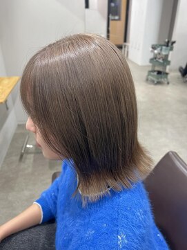 リグ 横浜(Lig.) くすみベージュマロンベージュ外ハネボブニュアンスカラー