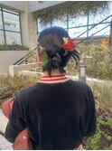 カチモリヘア　ヘアアレンジ　着物似合うヘア