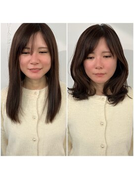 メロウ(me'lou) 《me’lou》くびれレイヤー×ミディアム20代30代40代50代