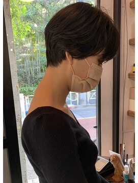 ナタン 自由が丘(NATHAN) マロンベージュ フェザーショート ラベンダーミルクティー 暗髪