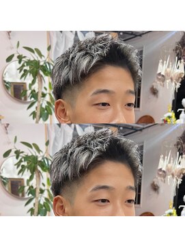 髪屋 紬 メンズ/メンズカット/メンズパーマ/ホワイトメッシュ