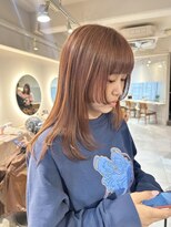 テトラ バイ ネオリーブ 横浜西口店(tetra by neolive)&nbsp;姫カット　ダブルカラー　オレンジ　ブリーチ　横浜