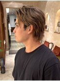 ブロンドヘア メンズヘア メンズブリーチ グラデーションカラー