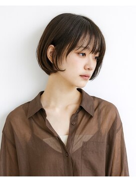 アッシュ 二子玉川店(Ash) 20代の方へ髪質改善カラーで作るブラウンカラーミニボブ
