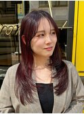 10代20代30代レイヤーカット暖色カラー髪質改善仙台韓国前髪