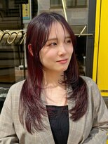 ミリ(mm)&nbsp;10代20代30代レイヤーカット暖色カラー髪質改善仙台韓国前髪