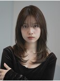 ミディアムレイヤー・ボブ/絶壁解消/20代/30代/長め