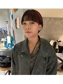 夏カラーで攻めるベリーショートハイライトレッド小顔