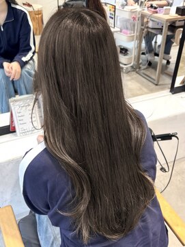ビューバイネオリーブ 用賀店(Beau'r by neolive) ストレートパーマ縮毛矯正ダークパープル夏ミルクブラウン[用賀]