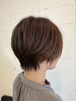 アンサ 城陽寺田店(ANSA)&nbsp;丸みマッシュショート×艶感ブラウン