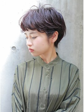 ラボ(Ravo) [Ravo]ボルドーオン眉マッシュショート