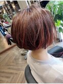 レッドグラデーションボブ