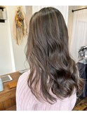 ハイライト/グレージュカラー/デザインカラー/シルキーベージュ