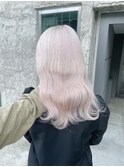 ピンクカラー/韓国ヘア/ケアブリーチ/ダブルカラー/渋谷/渋谷駅