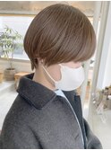 マッシュショートボブ前髪ありショートアッシュベージュ20代30代