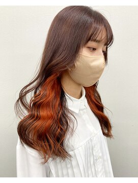 コト 福井大和田店(coto) 福井　大和田　イヤリングカラー　インナーオレンジ　韓国巻き