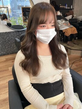 リコバイアフロート(riko by afloat) サイドバング/韓国ヘア/顔まわりカット/オリーブベージュ