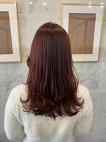 ジーナ セントラル銀座(Zina)&nbsp;ツヤ感カラー＊外ハネ＊レッドパープル【ZinaCENTRAL】