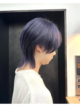 ギークス(GEEKS) 【GEEKS渋谷】マッシュウルフ/ラベンダーグレー/中性的ウルフ