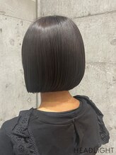 アーサス ヘアー デザイン 浦安店(Ursus hair Design by HEADLIGHT) 切りっぱなしボブ×ヘルシースタイル×ツヤ髪チェリーブラウン